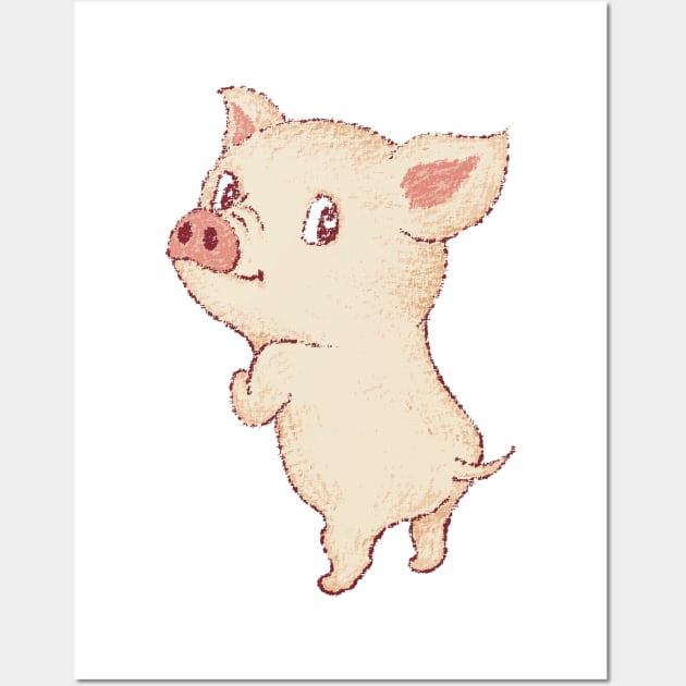 Cute Pig Wall Art by sanogawa